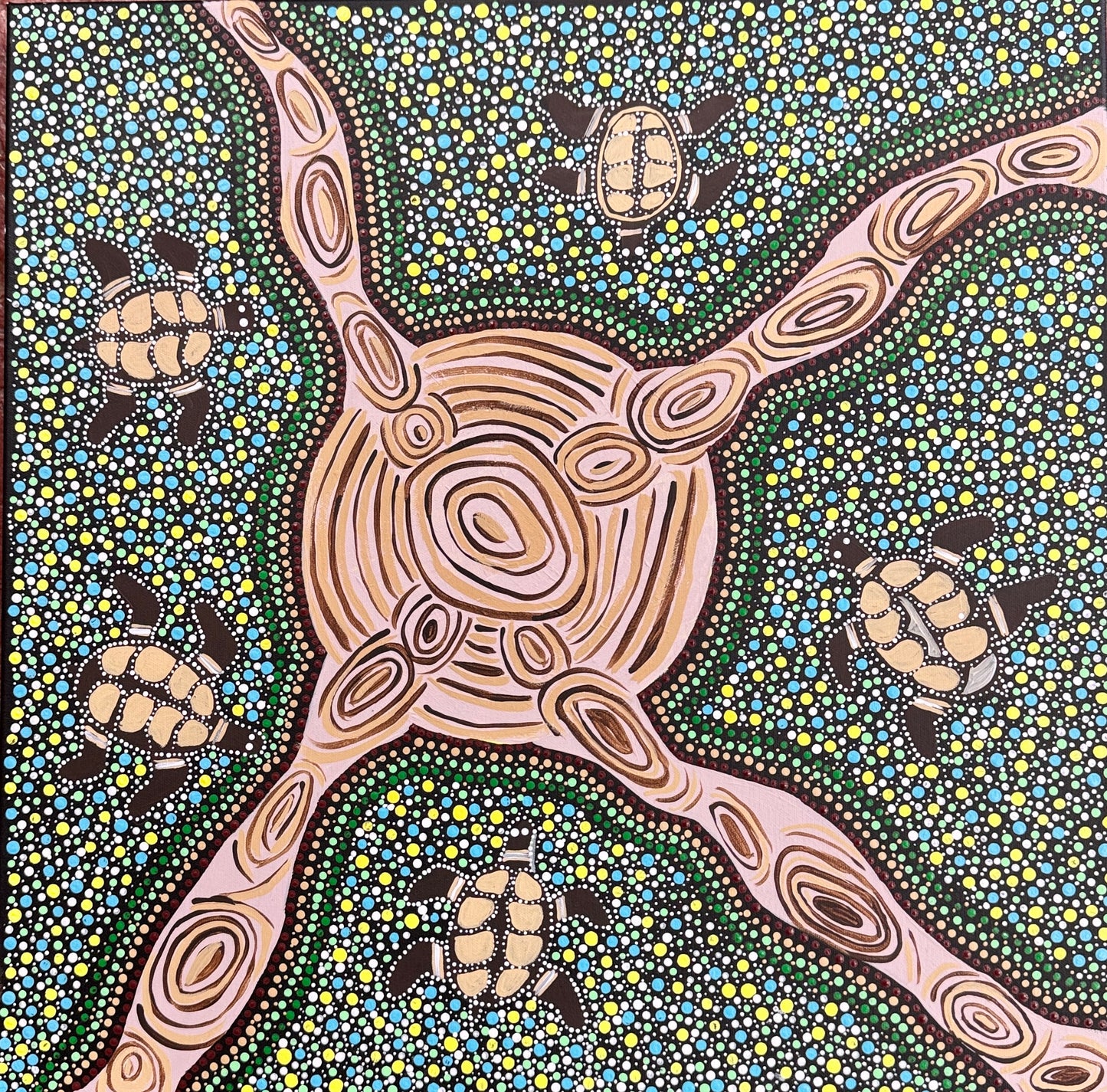 25-150 Turtles Swimming on the Sand by Sandra Henry