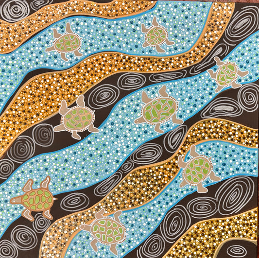 25-151 Turtles Swimming By Sandra Henry