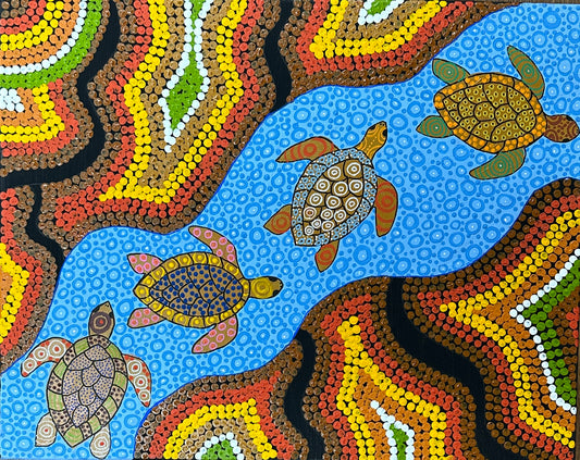 24-136 Turtles Swimming Around Our Badimia Country by Elizabeth Annie Walsh