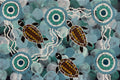 Turtles swimming in the Ocean by Peta Curley