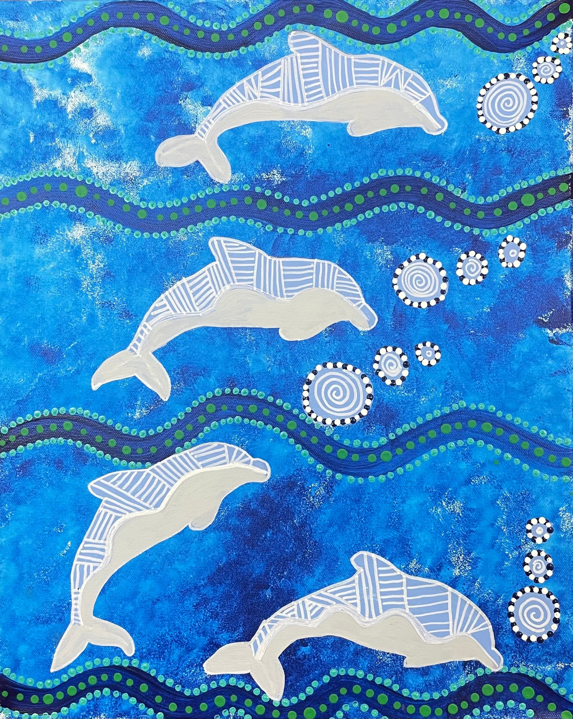 Dolphins by Elizabeth (Clara) Walsh