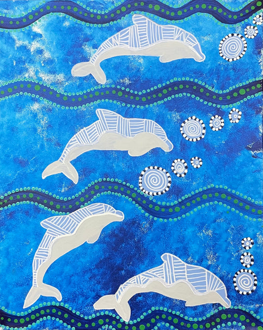 Dolphins by Elizabeth (Clara) Walsh